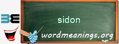 WordMeaning blackboard for sidon